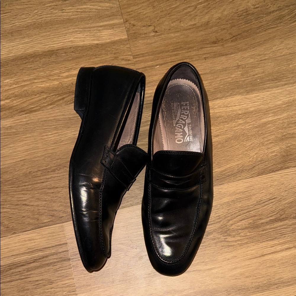 Sold on Mercari Salvatore Ferragamo Men's Sleek Black Slip-On Loafers